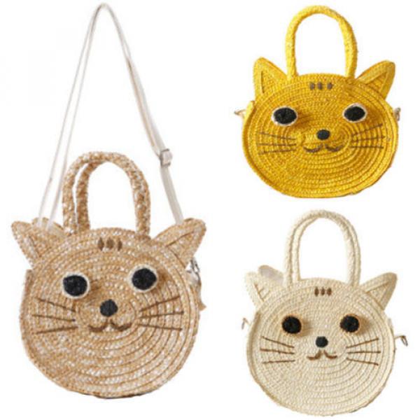 Natural Straw Weave Beach Bag Handbag Women Satchel Purse Crossbody Clutch Bags #1 image