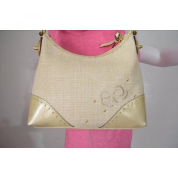 Coach 43706 Rare Straw Charm Top Handle Pouch Handbag Purse Bag Tote #3 image