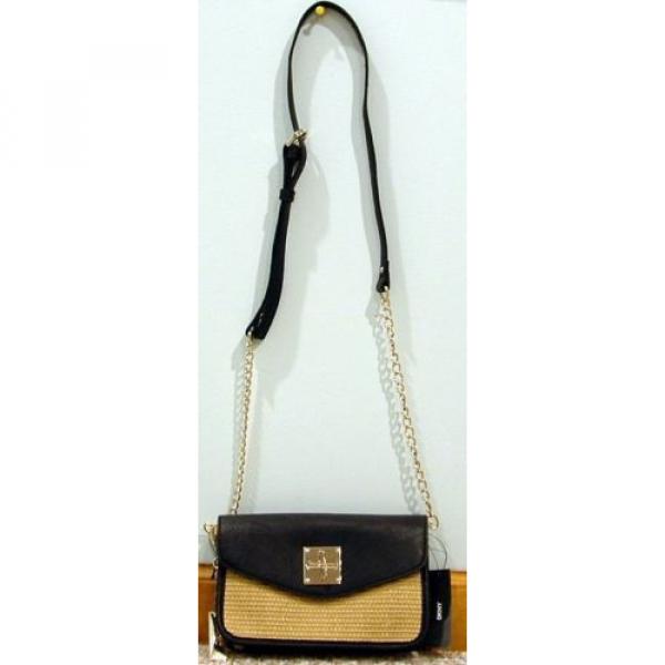 NWT Donna Karan DKNY Shoulder Bag  Straw with Leather Trim 761210702 #1 image