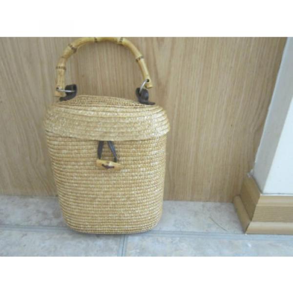 VICTORIA`S SECRET NATURAL STRAW BAG TOTE SUMMER rare #1 image