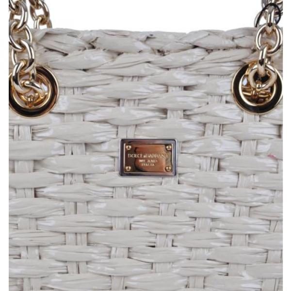 DOLCE &amp; GABBANA RUNWAY Bag Handbag Strawbag Beige Sac a Main 02562 #3 image