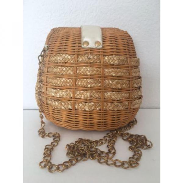 Bag Straw Wicker Crossbody Decorative Chain Designer Fashion Summer Chic Retro #3 image