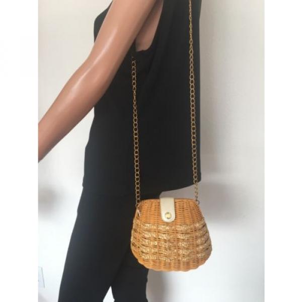 Bag Straw Wicker Crossbody Decorative Chain Designer Fashion Summer Chic Retro #5 image