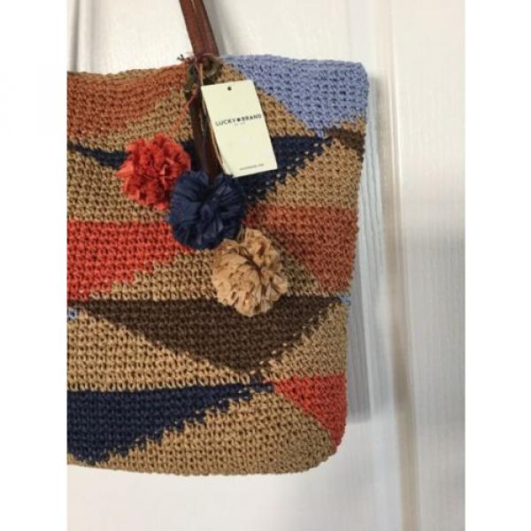 NWT Lucky Brand Cabo Weave Bright Multi Tote Purse Bag Handbag NEW with TAG #2 image