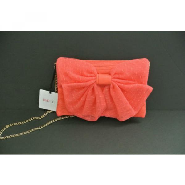 RED VALENTINO  Straw Point Desprit Bow Shoulder Bag NEW #4 image