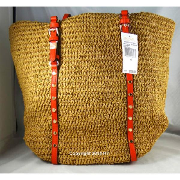 MICHAEL Michael Kors Large Studded Straw Mandarin shopper Bag #3 image