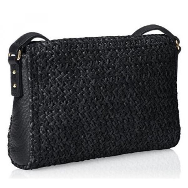 KATE SPADE NEW YORK COBBLE HILL STRAW MINI CARSON CROSS-BODY BAG Black #3 image