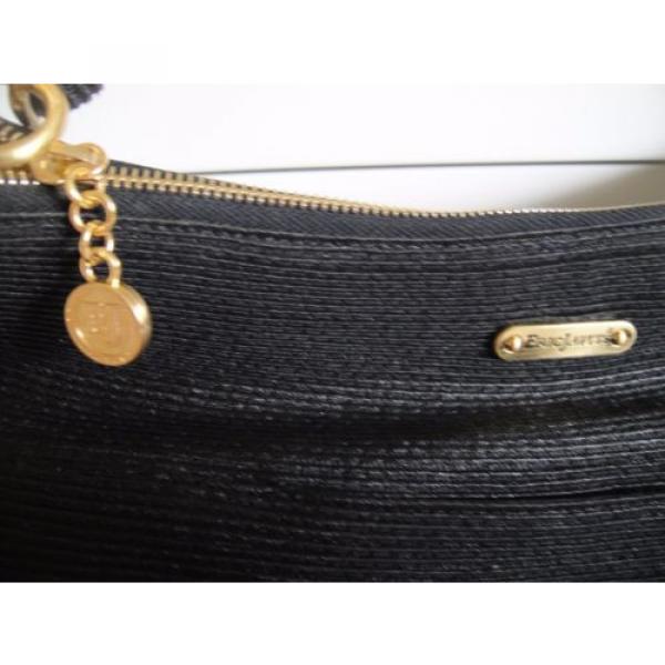 Eric Javits black /gold squishee straw shoulder bag #2 image