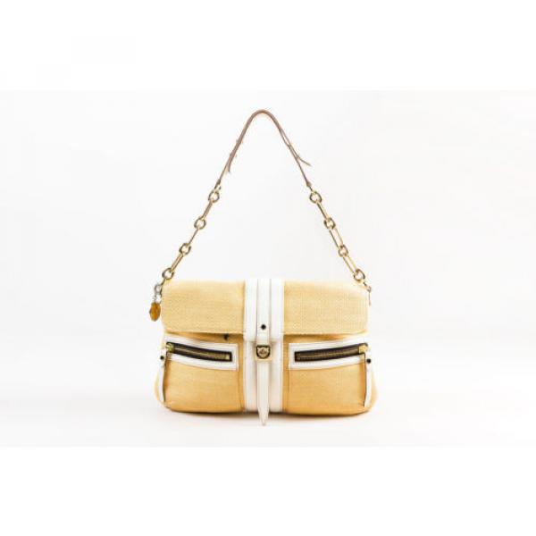 Lanvin Cream Beige Woven Straw Leather Chain Strap Shoulder Bag #1 image