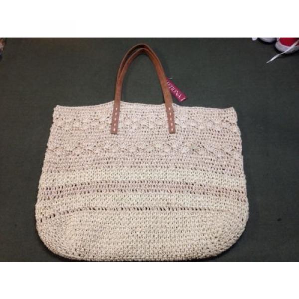 X Large Merona Woven Straw Shoulder Bag Oversized Giant Overnight Beach Travel #1 image