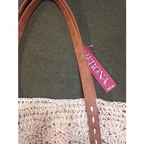 X Large Merona Woven Straw Shoulder Bag Oversized Giant Overnight Beach Travel #3 image