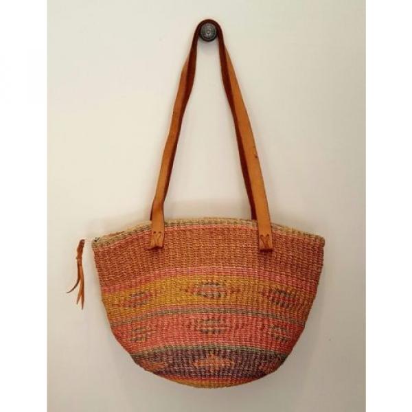 Vintage Woven Straw / Jute Southwestern Boho Bag / Purse #1 image