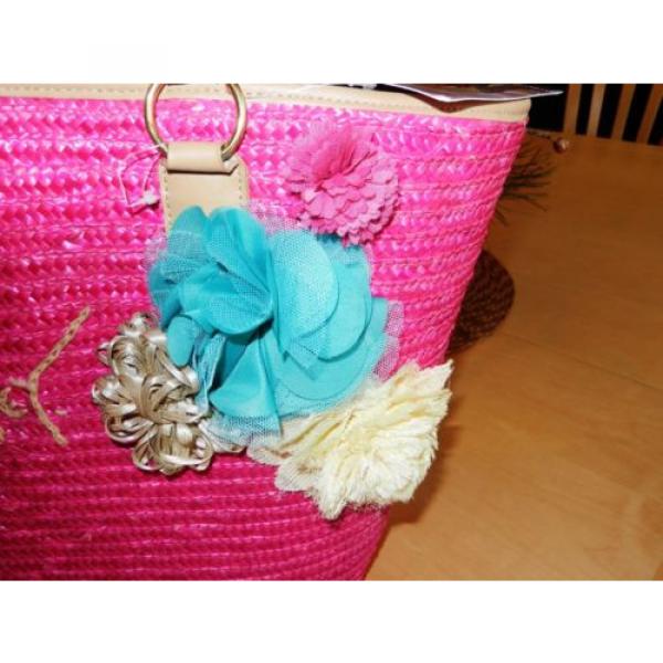 Betsey Johnson Pink Santorini Straw Bag MSRP $88 #3 image