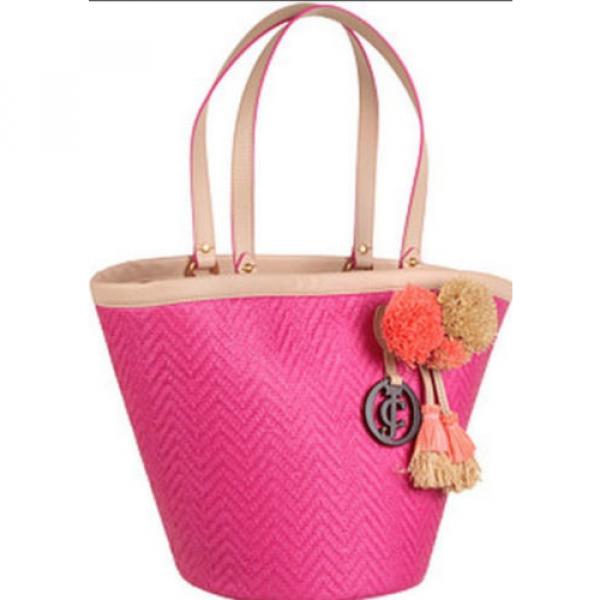 NWT $198 Juicy Couture North Shore Straw Lynn Beach Tote Bag Handbag #1 image