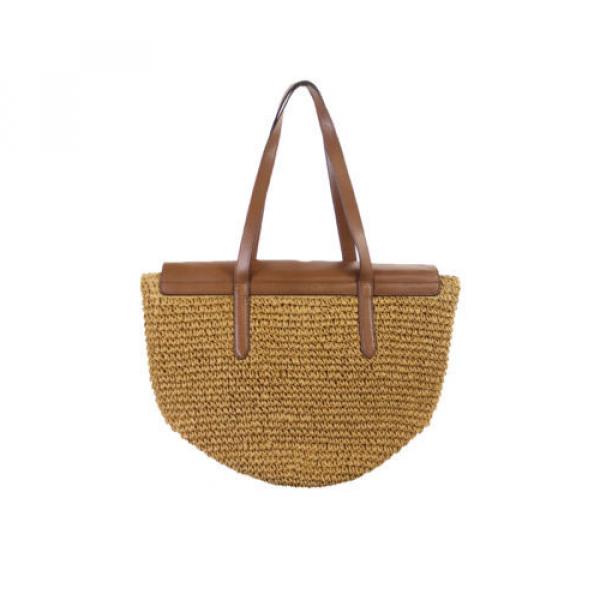 Michael Kors New Walnut Gold Straw Naomi Large Tote Bag Osfa $289* #2 image