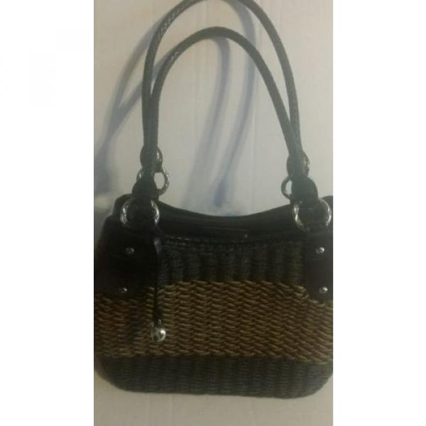 BRIGHTON BLACK STRAW BAG. #1 image