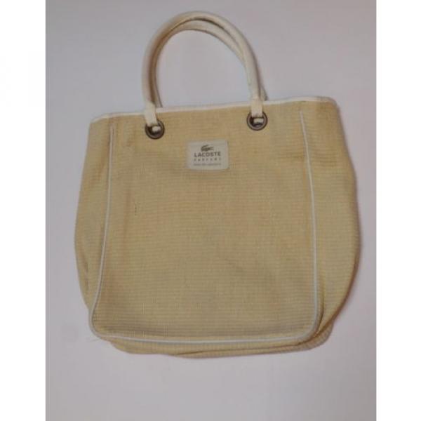 LACOSTE eau de PARFUMS  WOMENs SHOPpING BEACH BAG HANDBAG TOTE straw #1 image