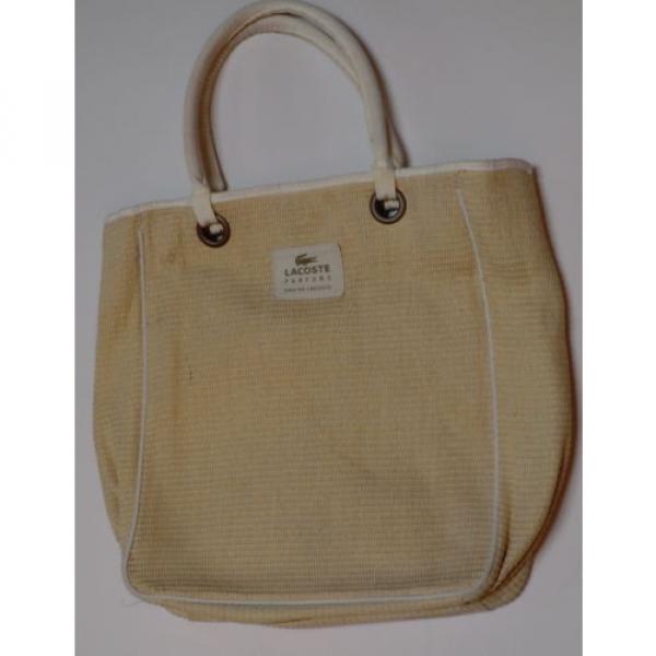 LACOSTE eau de PARFUMS  WOMENs SHOPpING BEACH BAG HANDBAG TOTE straw #3 image