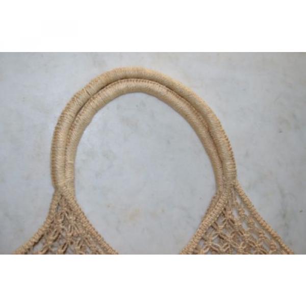 Vintage Macrame Beige Purse Bag Beach Summer BOHO Hippie #3 image