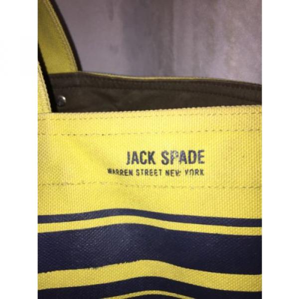 pre-loved authentic JACK SPADE striped canvas BEACH BAG tote $189msrp #2 image