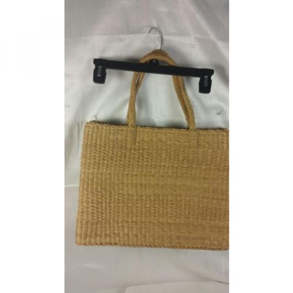 Ll BEAN DISCONTINUED  Freeport Studio STRAW BEACH large TOTE WOMEN BAG PRE 2001 #2 image