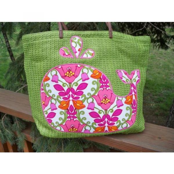 VERA BRADLEY Seashore Tote Bag Large NEW Vacation Beach Shop Lilli Bell Whale #2 image