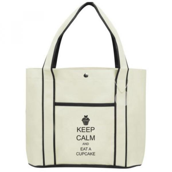 Keep Calm and Eat A Cupcake  Fashion Tote Bag Shopping Beach Purse #3 image