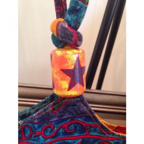 BEAUTIFUL Beach Bag Vibrant Colors w/Phone Holder EUC! Free Ship! Lots of Pics #3 image