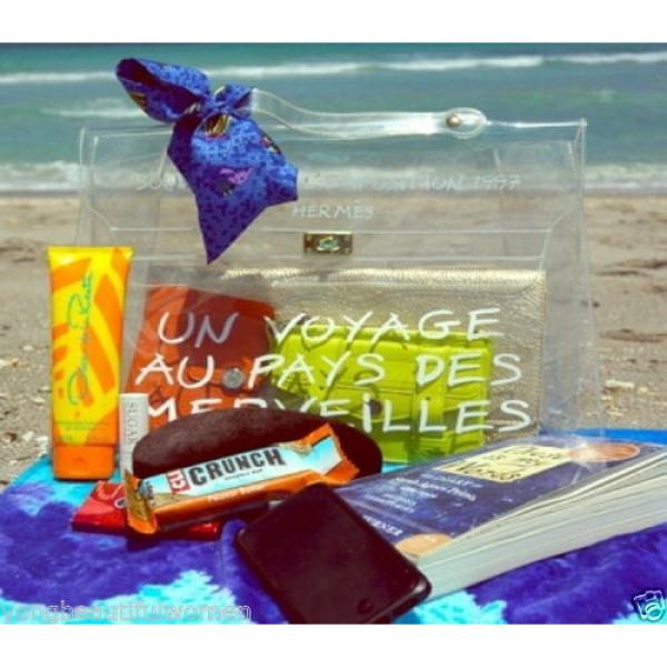 AUTHENTIC HERMES KELLY BEACH VINYL HAND BAG SOUVENIR DE L&#039;EXPOSITION 1998 #1 image