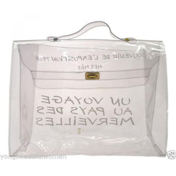 AUTHENTIC HERMES KELLY BEACH VINYL HAND BAG SOUVENIR DE L&#039;EXPOSITION 1998 #5 image