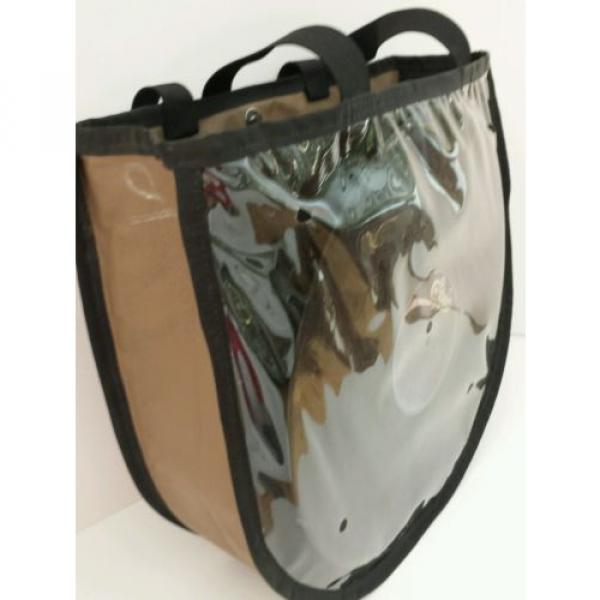 Unique Album Vintage Large Clear Plastic Vinyl Tote Bag - The Clash/Beach Boys #4 image