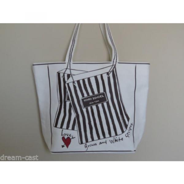 Henri Bendel Large Love Canvas Tote Beach School Shopping Shopper Bag Summer #1 image