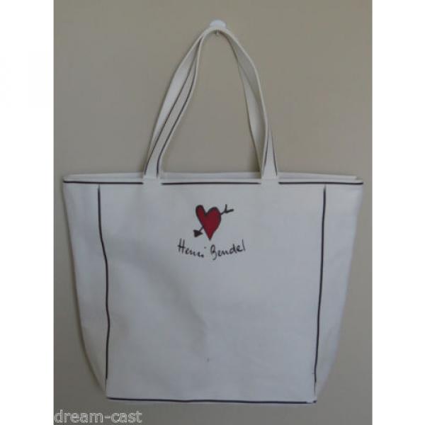 Henri Bendel Large Love Canvas Tote Beach School Shopping Shopper Bag Summer #2 image