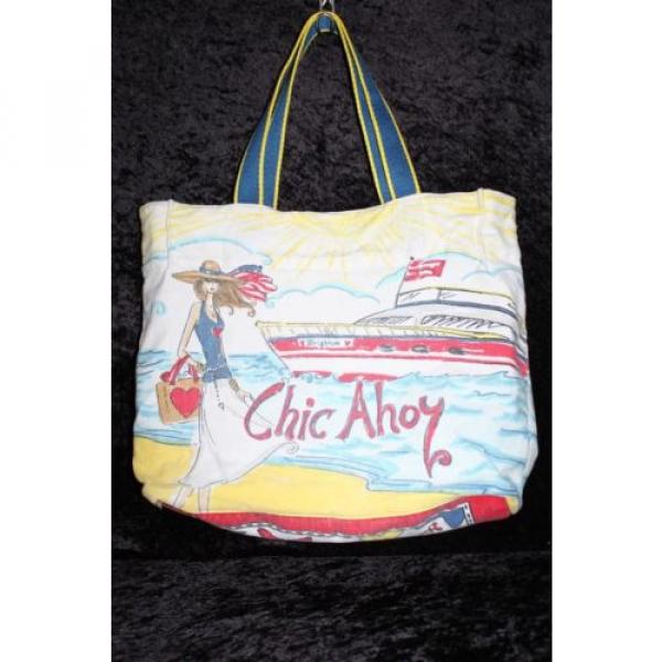 Brighton CHIC AHOY Canvas Beach Tote Bag Pristine~ New Without Tags!! #2 image