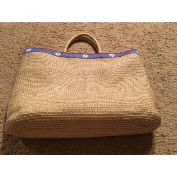 VINTAGE TOMMY HILFIGER &#034;TOMMY GIRL&#034;  STRAW TOTE/BEACH BAG/HANDBAG #4 image