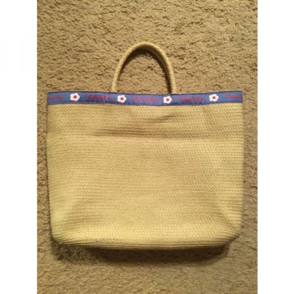 VINTAGE TOMMY HILFIGER &#034;TOMMY GIRL&#034;  STRAW TOTE/BEACH BAG/HANDBAG #5 image