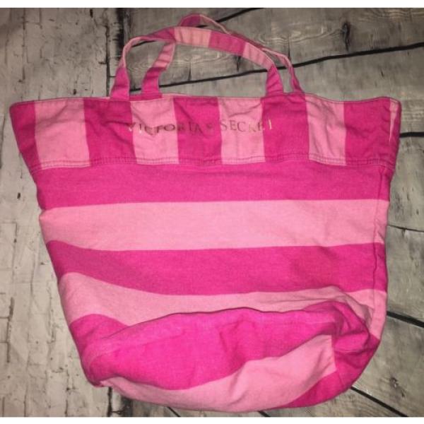 Victoria&#039;s Secret Bag Beach Tote Pink Striped Large Summer Pool #1 image