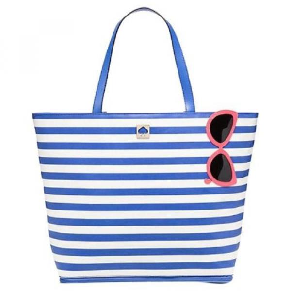 NWT Kate Spade MAKE A SPLASH REY BEACH BAG TOTE STRIPE SUNGLASS X-LARGE #1 image