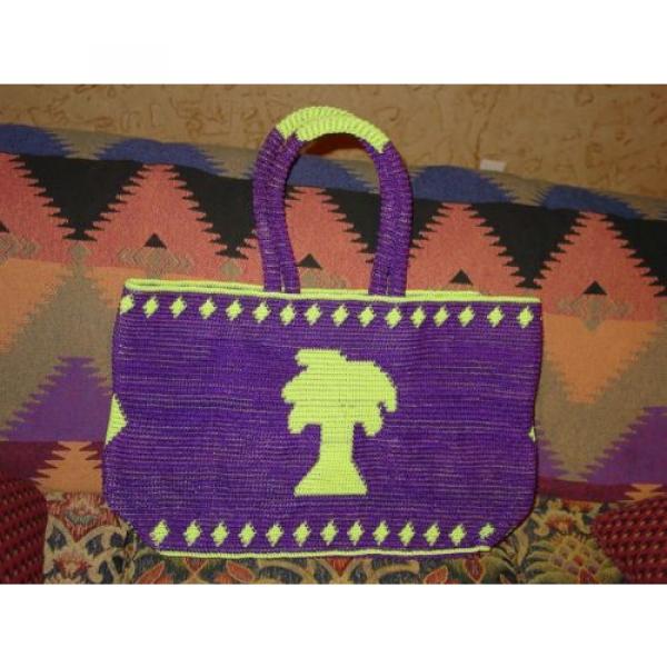 Spring Break Boho Large Woven Handbag Tote Beach Sewing Quilting Book Bag Tiki #1 image