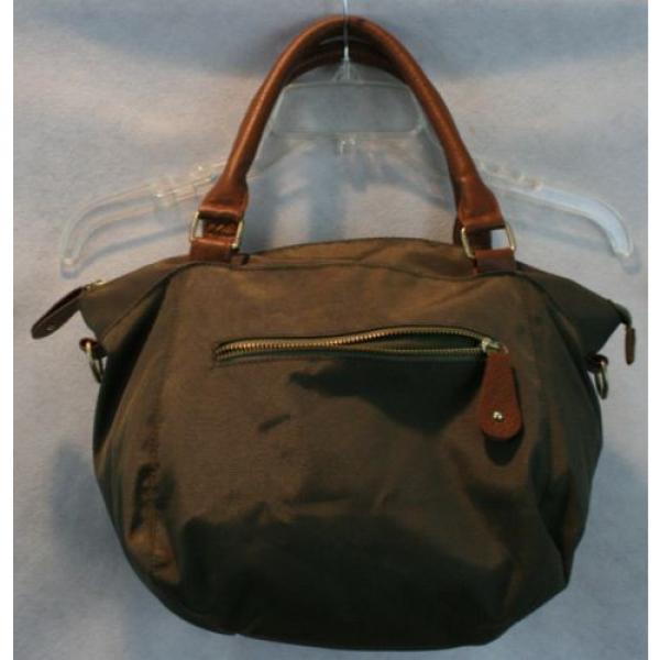 Olive Green Nylon Small Shoulder Hand Bag Great for the Beach EUC #4 image