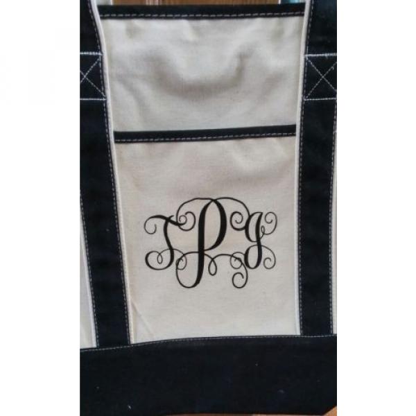 Large Customized Canvas Tote. Boat and Toat. Weekend Bag. Beach Bag #2 image