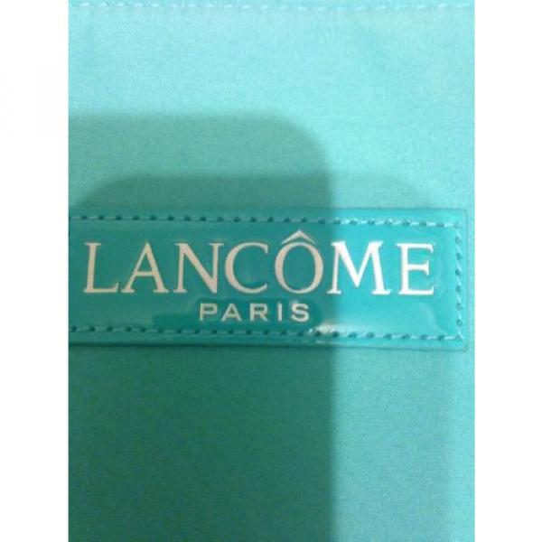 LANCOME PARIS Large Aqua Blue ReversableTote TRAVEL Beach Shopping Shoulder Bag #2 image