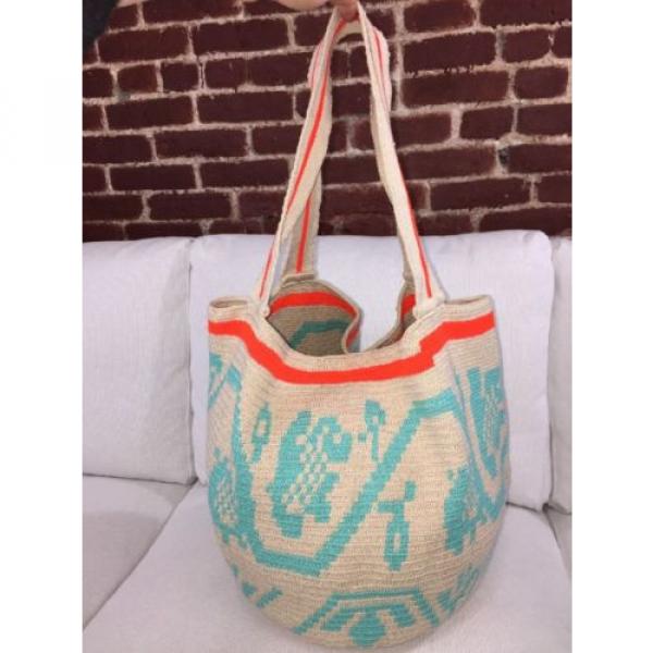 FINAL SALE Authentic Wayuu Oversized Mochila Tote Beach/pic nic Bag Crochet #1 image