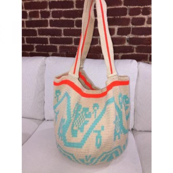 FINAL SALE Authentic Wayuu Oversized Mochila Tote Beach/pic nic Bag Crochet #2 image