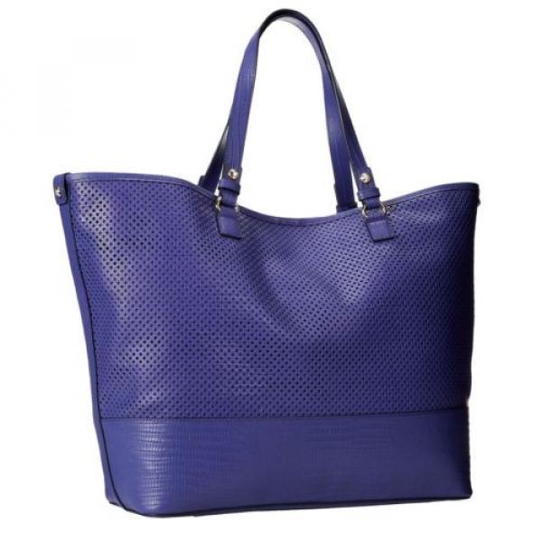 Juicy Couture BAG Sierra Blue Perforated Leather Large Tote Travel Beach #2 image