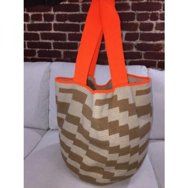 FINAL SALE Authentic Wayuu Oversized Mochila Tote Beach/pic nic Bag Crochet #2 image