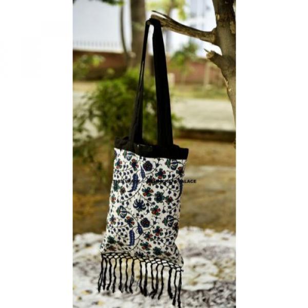 Indian Cotton Bag Shoulder Bag Women Hand Bag Mandala Tapestry Round Beach Bag #1 image