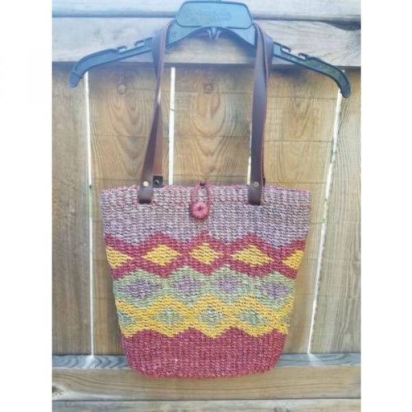 VINTAGE Large Bag / Purse - Geometric Hippie Bohemian Festival Boho Aztec Beach #1 image