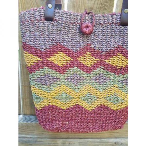 VINTAGE Large Bag / Purse - Geometric Hippie Bohemian Festival Boho Aztec Beach #2 image