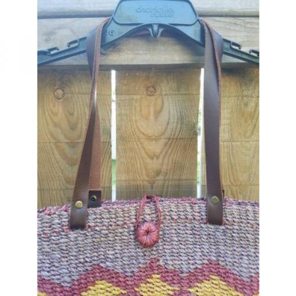 VINTAGE Large Bag / Purse - Geometric Hippie Bohemian Festival Boho Aztec Beach #4 image